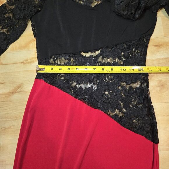 Made in‎ the USA Lace/Rayon Full Length Sexy Dress Open Back Large Stretch - Picture 13 of 15